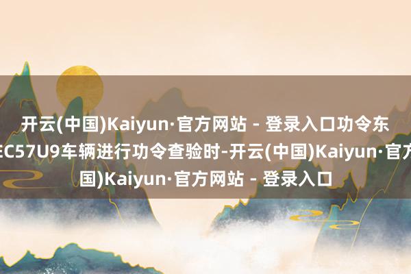 开云(中国)Kaiyun·官方网站 - 登录入口功令东说念主员在对川EC57U9车辆进行功令查验时-开云(中国)Kaiyun·官方网站 - 登录入口